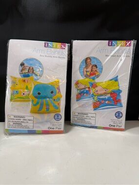 Swimming Arm Bands 2 sets Brand New Intex Mermaid & Sea Buddy Ages 3-6